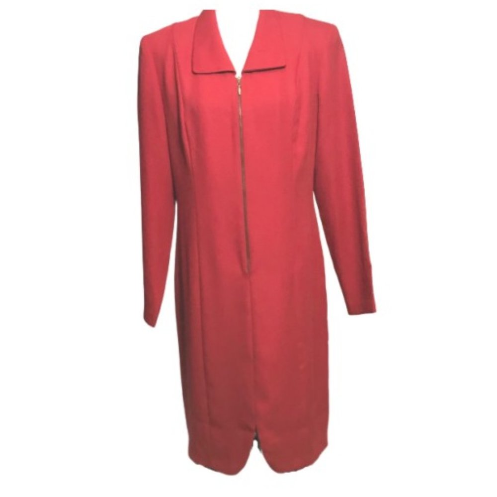 Vintage Lew Magram Collection Red Dress Size 12